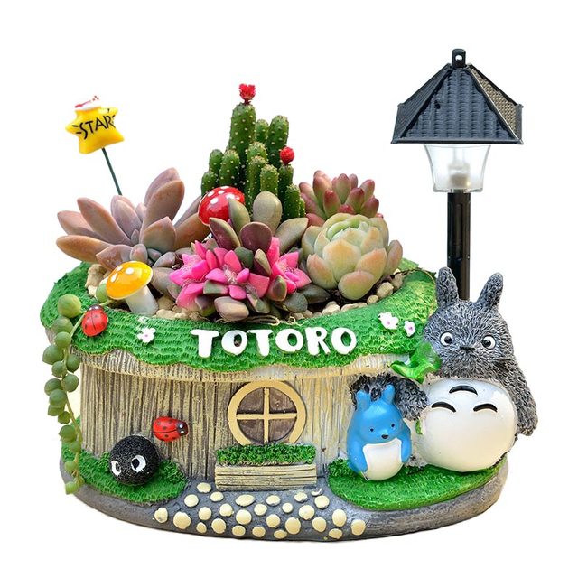 Fun Gardening Cartoon My Neighbor Totoro Flower Pot Creative Lighting With Street Lamp Succulent Flower Pot Showcase Home Furnishing Decoration Fun Gardening Cartoon My Neighbor Totoro Flower Pot Creative Lighting With Street Lamp Succulent Flower Pot Showcase Home Furnishing Decoration