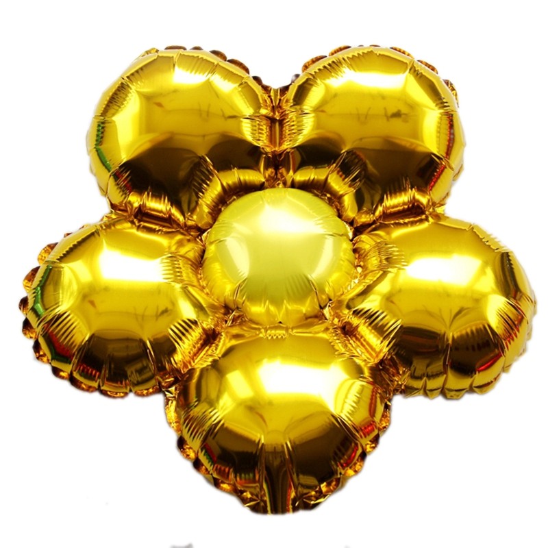 婚庆可爱小花满月气球铝箔百天周岁瓣花宝宝气球