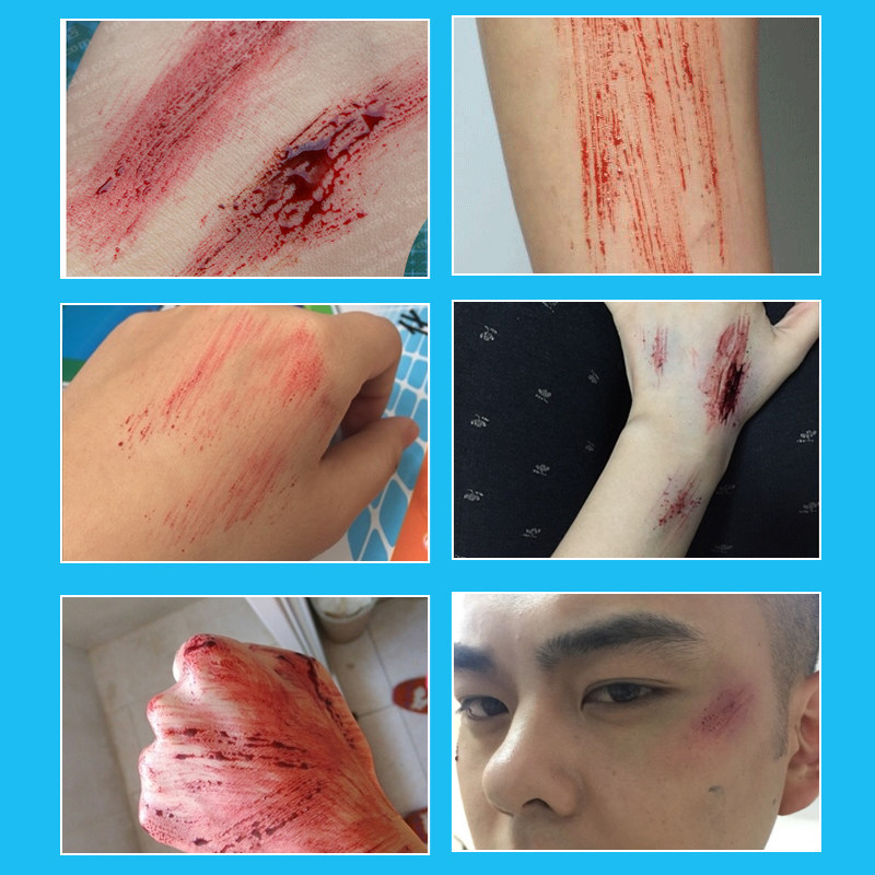 海绵化妆影视伤效擦伤橘色孔眼特效纹理假皮化妆