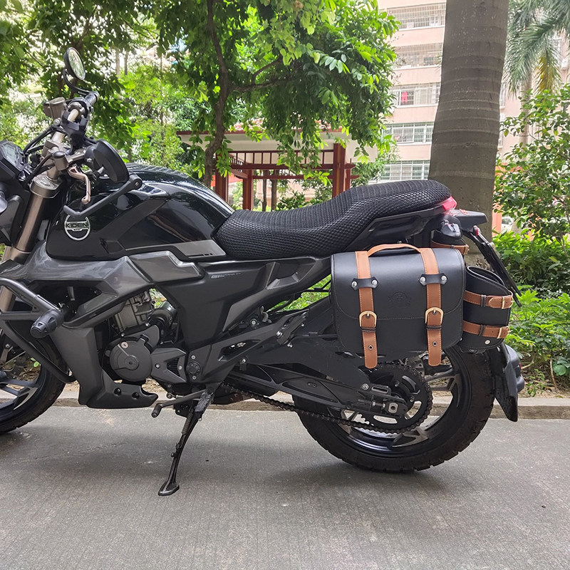 启典kd150g1g2边包侧包挎包复古摩托车货架尾架改装摩托车尾箱