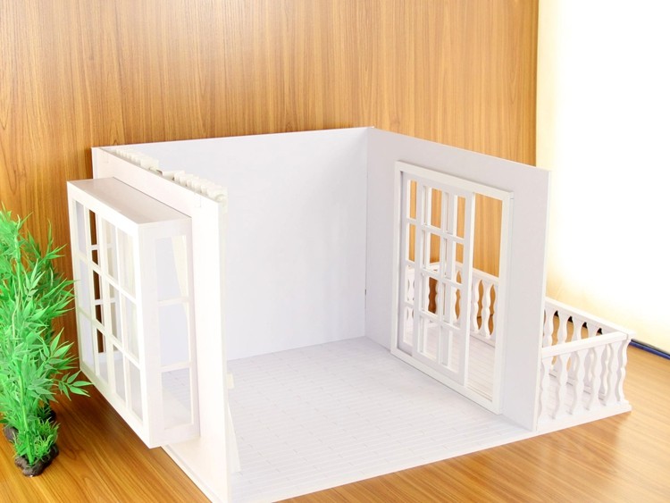 bjdsd娃娃6分小布娃屋场场景背景飘窗阳台bjd娃娃