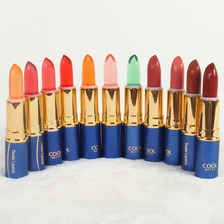 俏美人果冻口红 持久滋润不沾杯易上色温变唇膏冰之恋变色唇膏