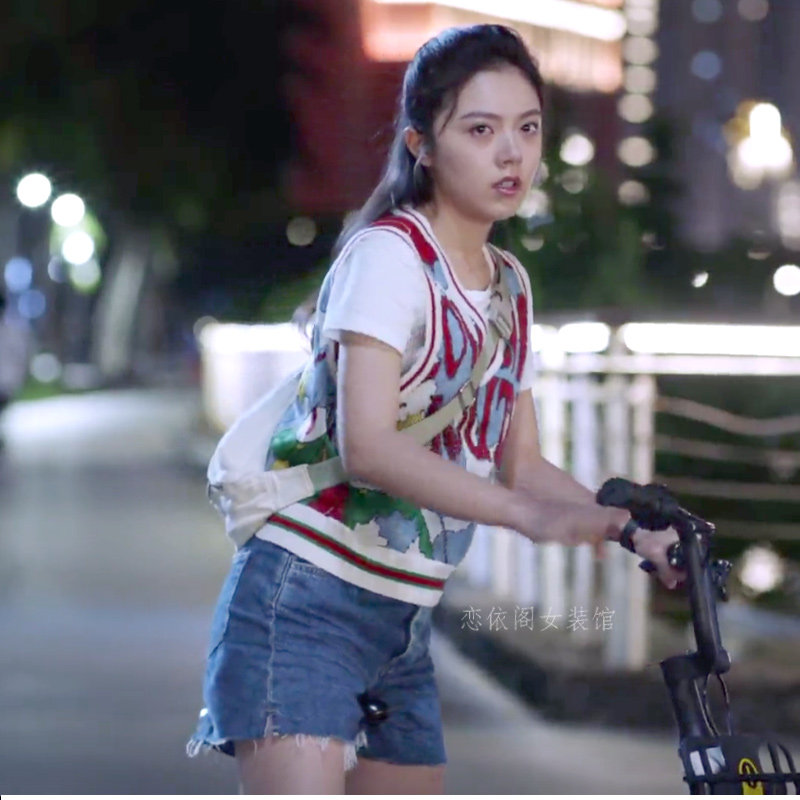 少年派毛线赵今麦上衣无袖背心毛背心针织马甲衣服t恤