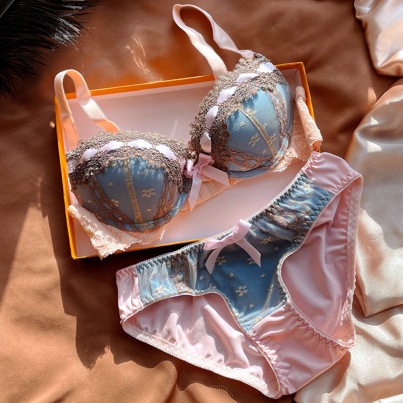 套装聚拢内衣日系文胸装小钢圈小胸少女性感文胸套装