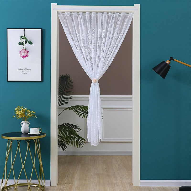 室内门帘半帘卧室家用打孔遮挡帘子2021年新款门帘