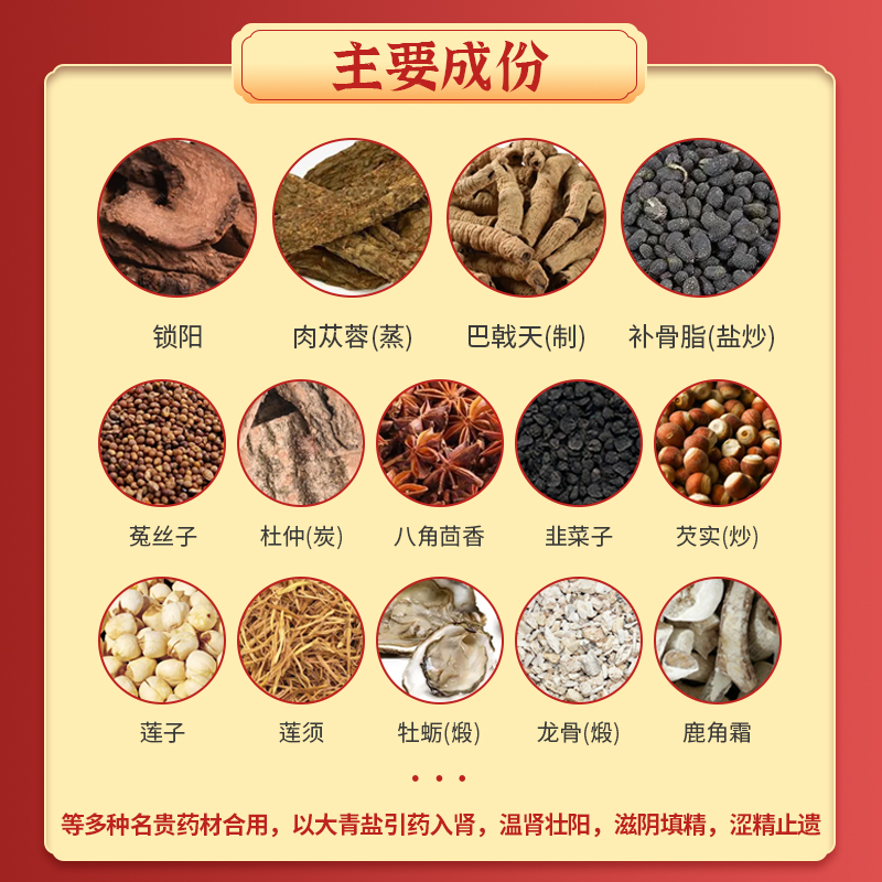 太极锁阳固精精丸补肾壮阳补精强肾治疗早泄男科用药