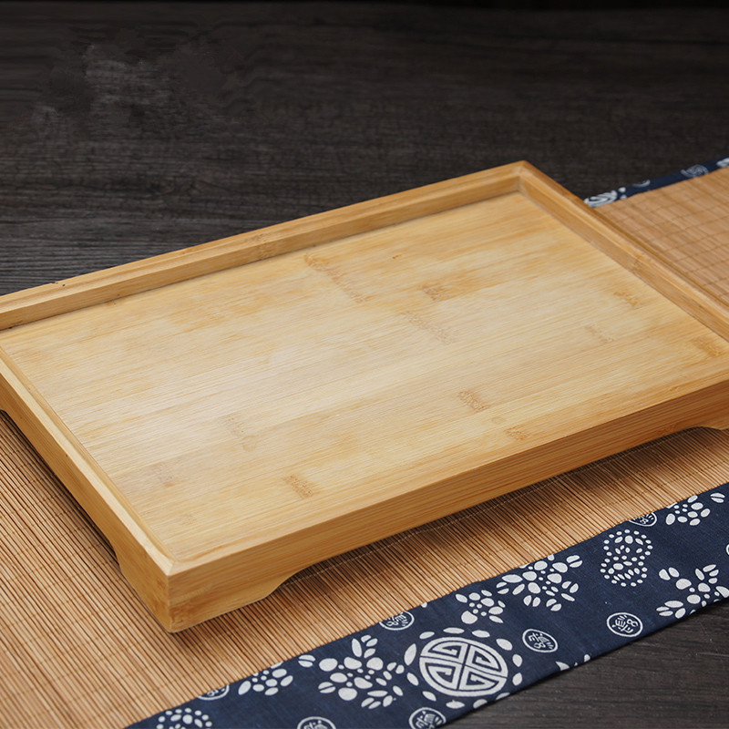 茶盘功夫功夫茶茶具竹制茶托平板托盘大小竹盘茶盘