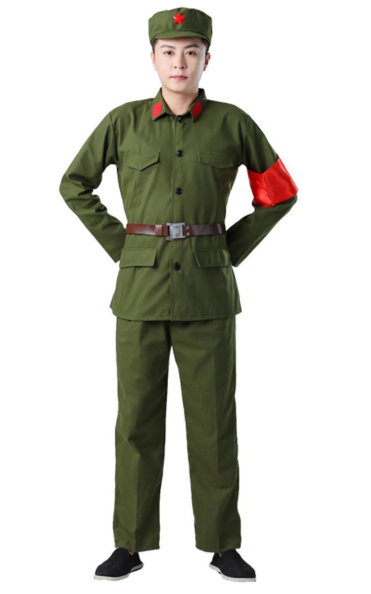 抗美援朝志愿军演出服红军衣服红卫兵服装村姑阿庆嫂采茶民族服装