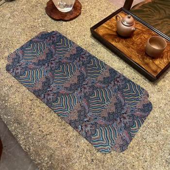 Xinchengwei Double-sided Brocade Master Seat Zen Fabric Dry Soak Seat Absorbent Tea Mat Simple Tea Seat Insulated Table Runner