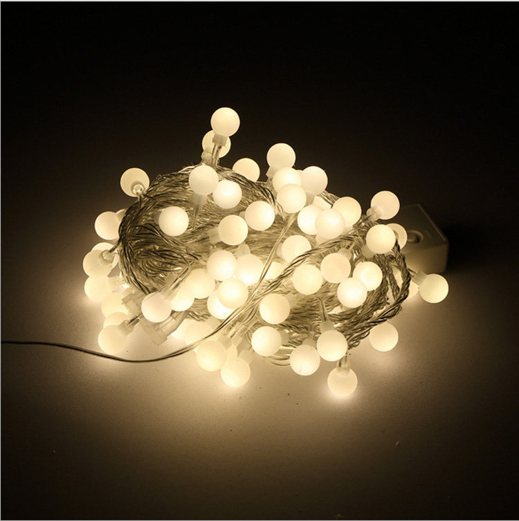 夜景10米插电暖光led灯串影楼实景装饰拍照辅助道具类