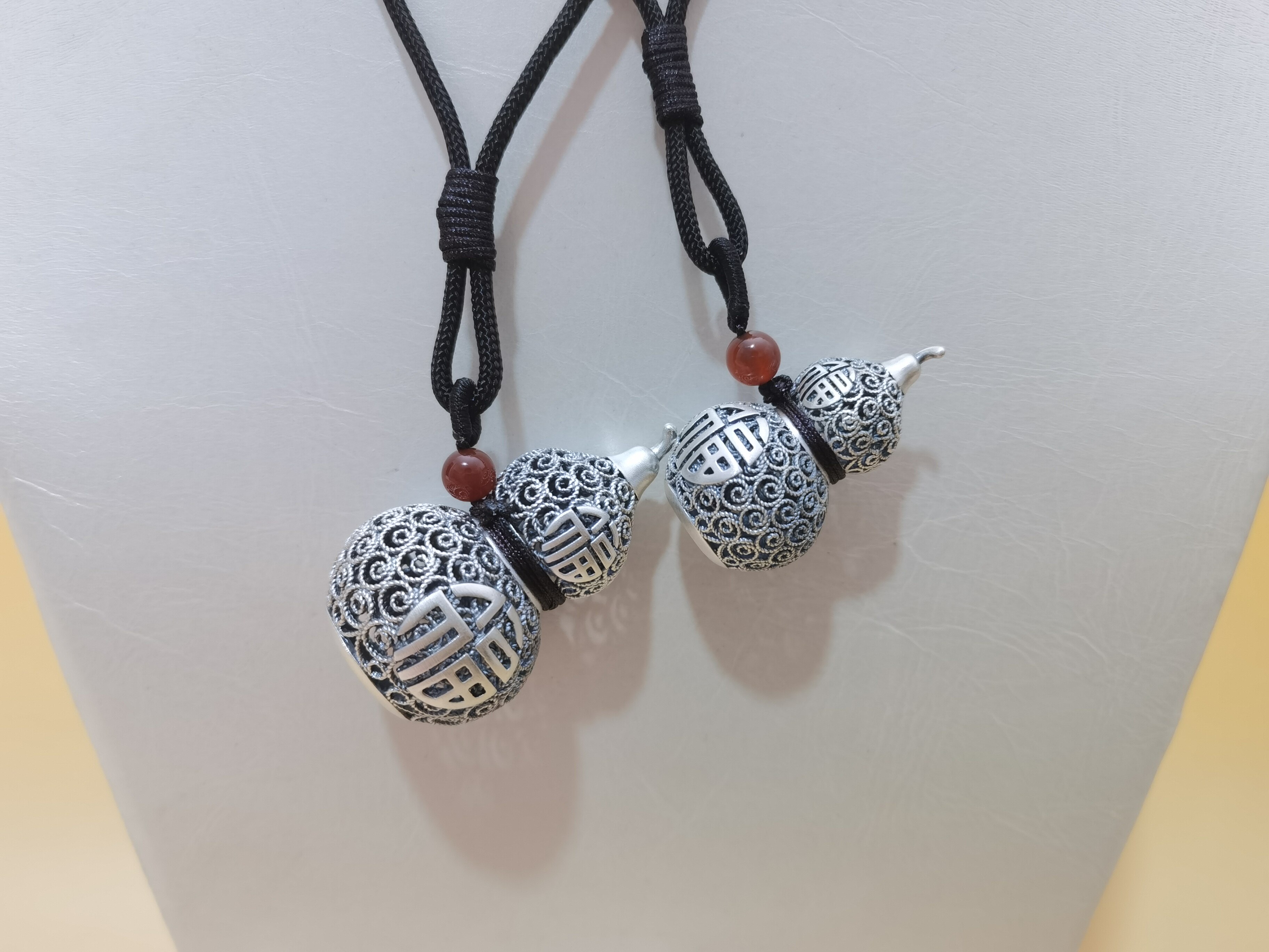 葫芦纯银镂空吊坠足银银饰手工掐丝复古工艺项坠