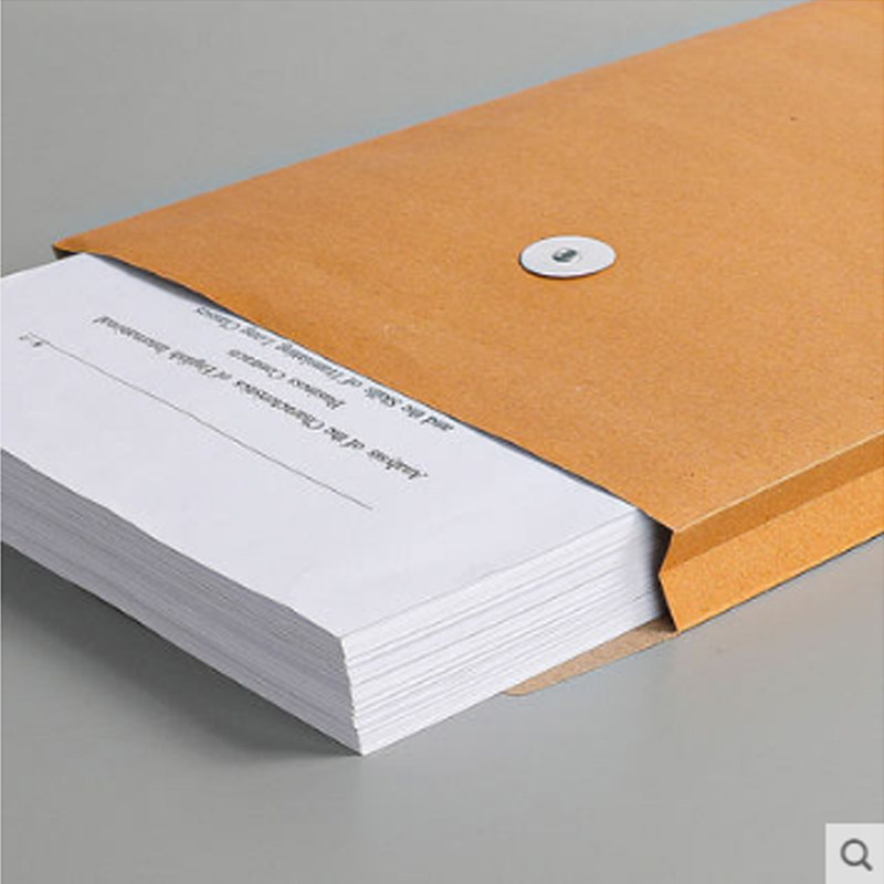 牛皮纸档案a4加厚纸质投标资料袋大容量文件袋合同文件袋