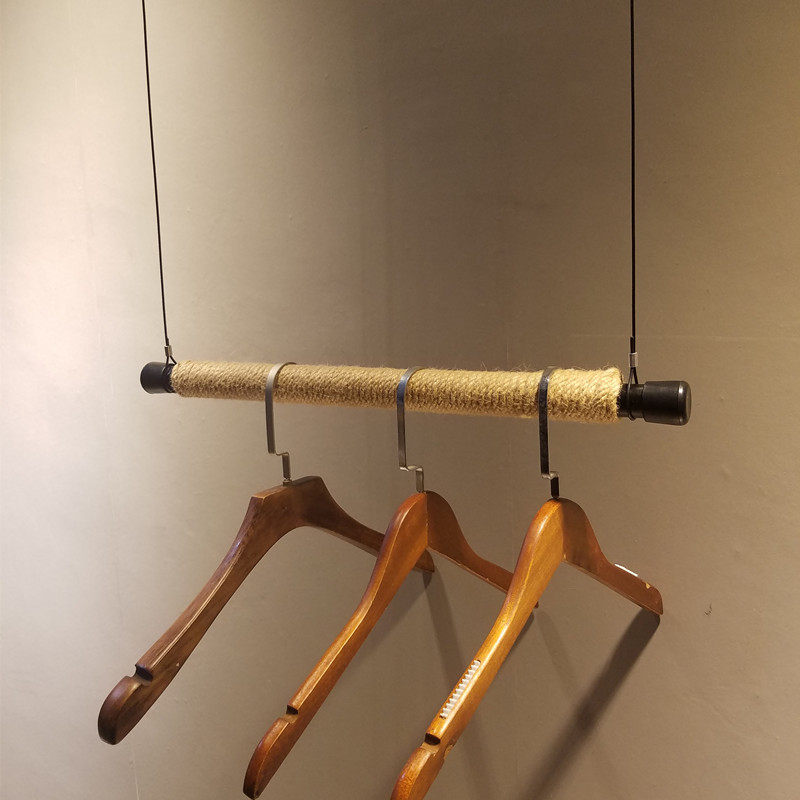 服装店吊挂麻绳吊环吊架悬挂衣架墙壁壁挂吊杆服装展示架