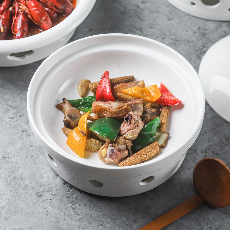 干锅酒精蜡烛加热炉保温菜盘子鱼盘锅碗家用酒店盘