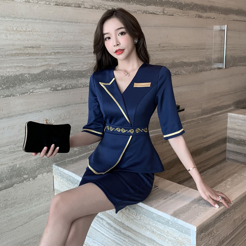 足疗桑拿技师工作服洗浴会所按摩工衣美容服遮酒店工作制服