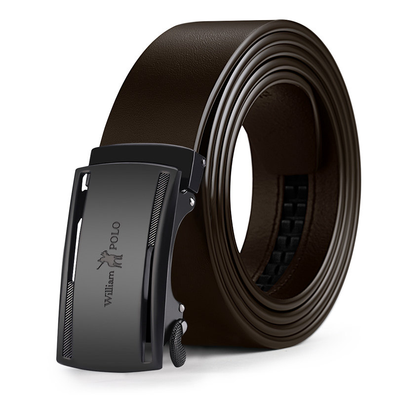 保罗自动牛皮年轻人青年腰带真皮正品皮带男士腰带