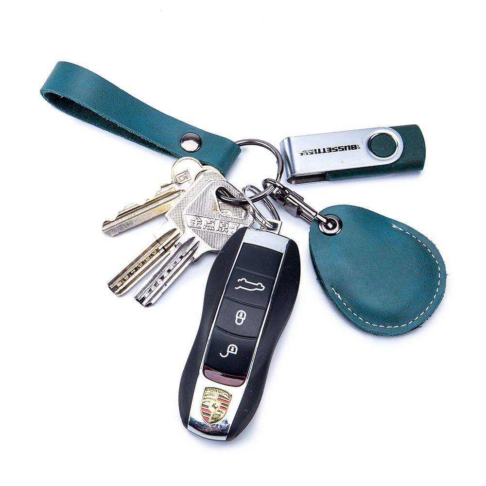 门禁卡套水滴小长方形真皮钥匙扣公交车感应迷你小区电梯卡保护套