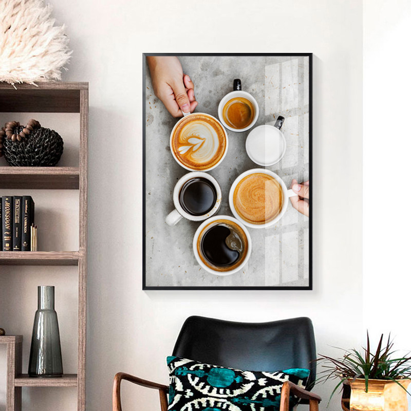 咖啡店装饰画北欧餐厅轻奢挂画饭厅甜品奶茶茶店现代装饰画