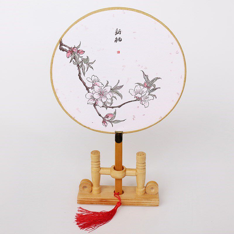 中国风圆形宫廷圆扇 宫廷团扇宫扇 古典刺绣绣古典舞蹈宫廷舞古风