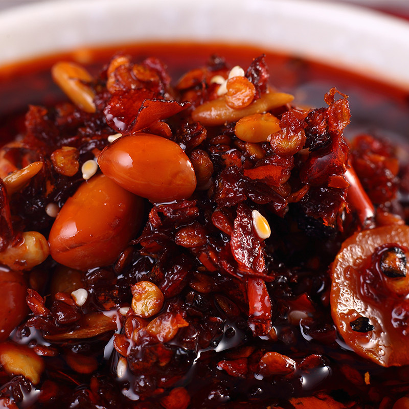 辣椒贵州杰厨五仁500g红油花生油辣酱凉皮凉面辣椒粉料