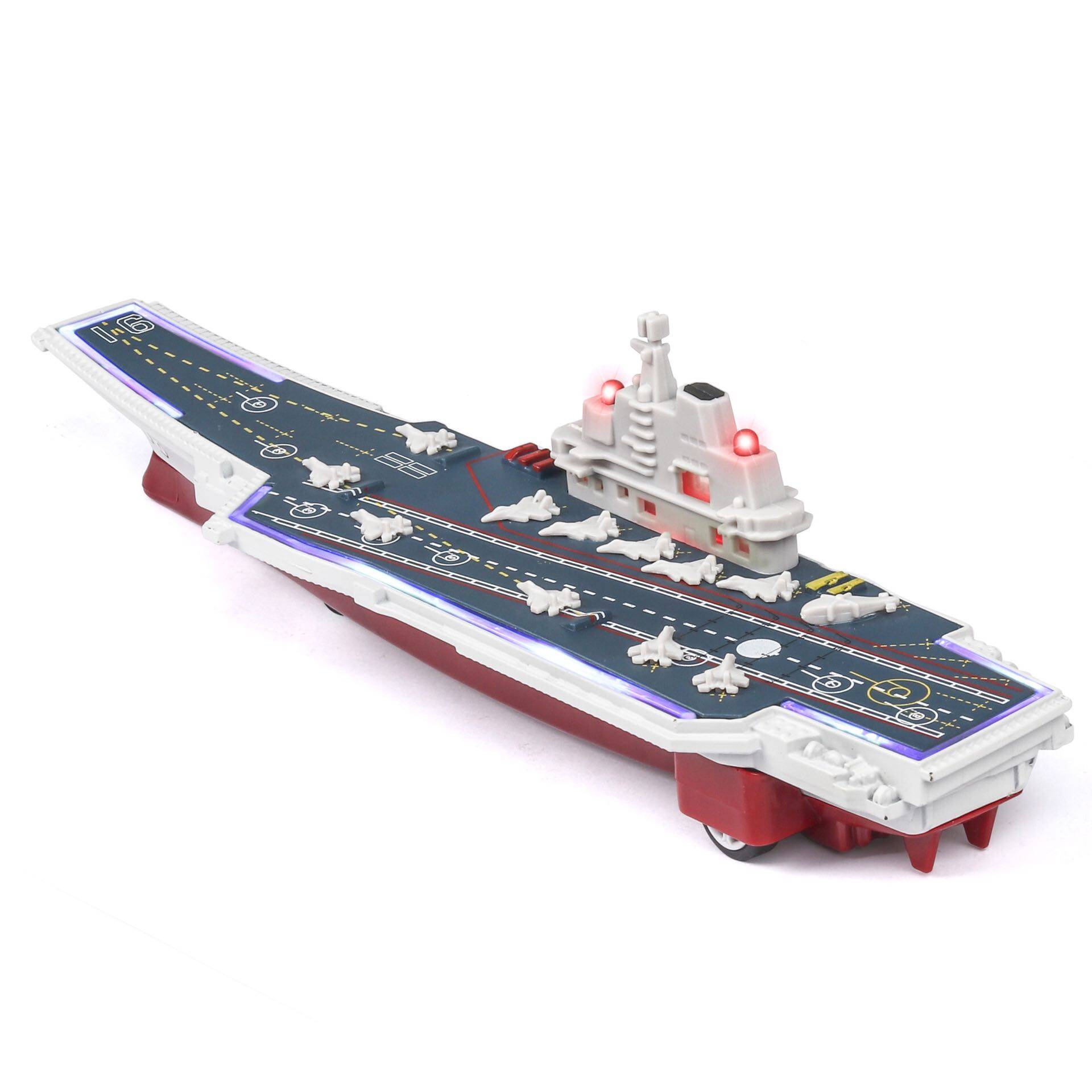 模型仿真2000航空母舰l-16辽宁声光回力合金摆件车模