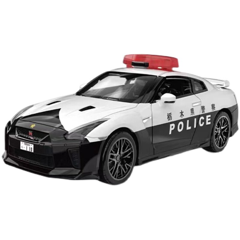 彩珀日本栃木县gtr警车仿真合金汽车模型男孩玩具车车模