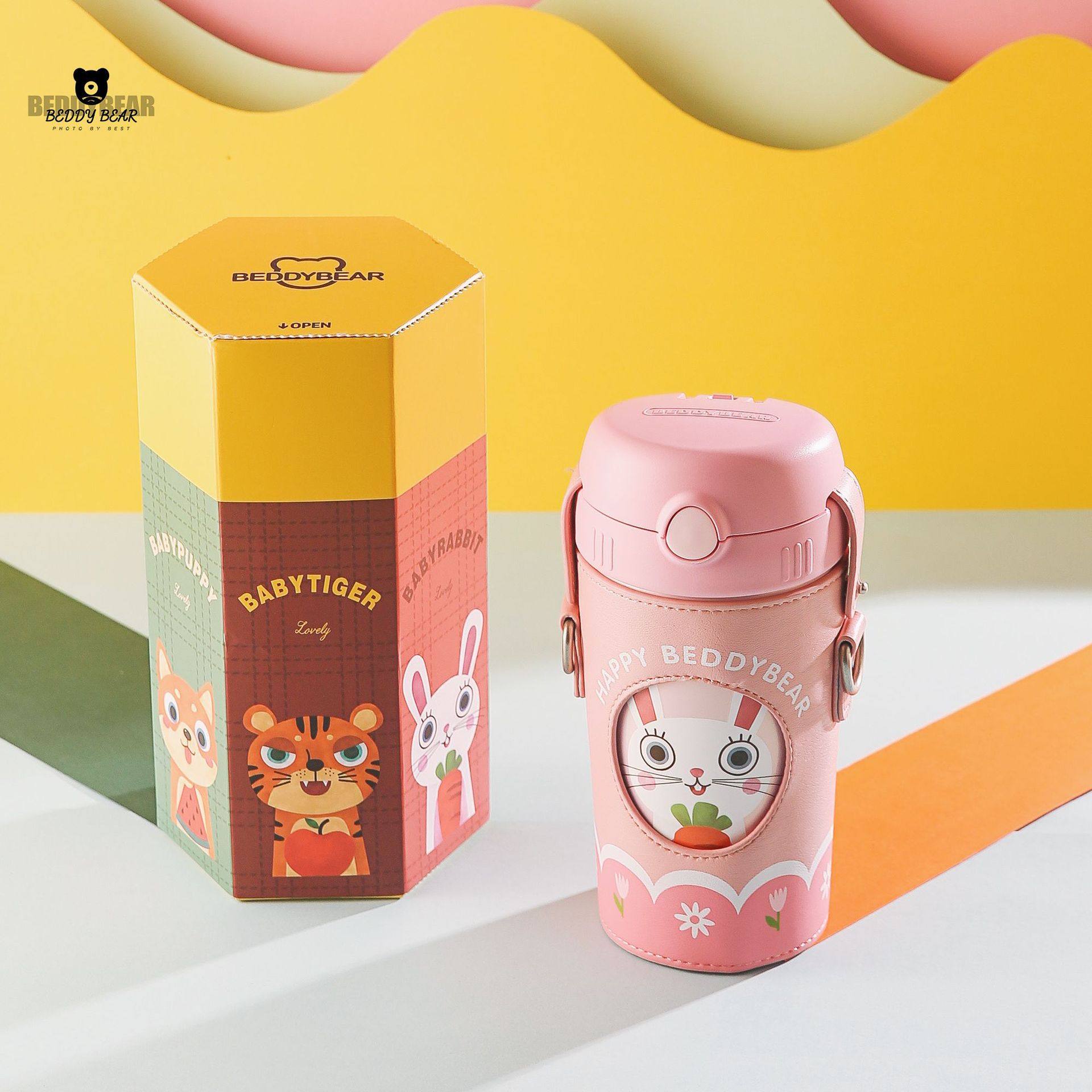 酷儿系列韩国杯具熊儿童儿童保温杯吸管保温杯