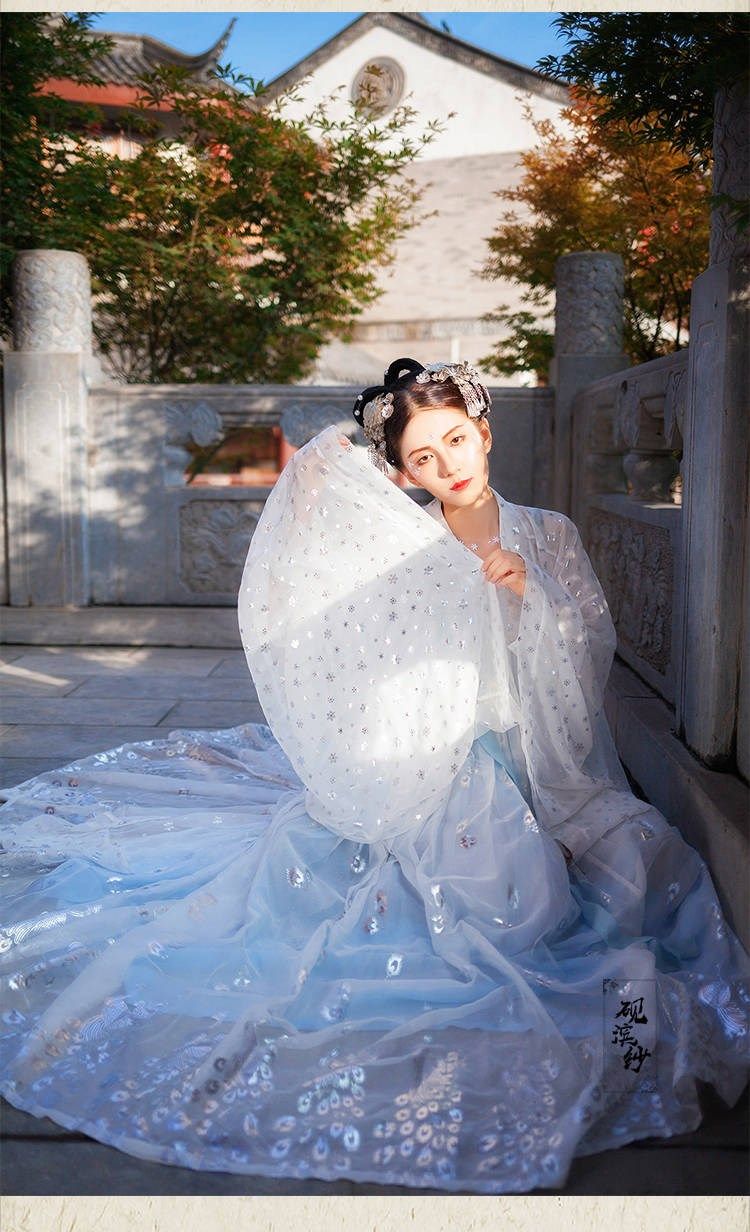 汉服齐胸襦裙雪姬闺蜜服如黛唐制齐胸襦裙民族服装六米摆汉服雪姬