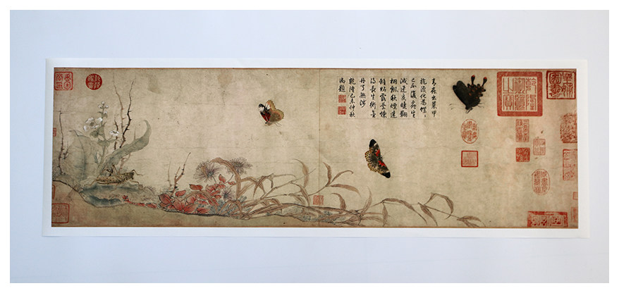 国画复制清微高清微宣纸蛱蝶写生赵佶徽宗宋徽宗国画