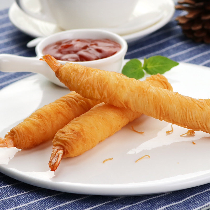 黄金面线虾10只金丝虾千丝万缕虾冷冻海鲜食材油炸小吃半成品食品