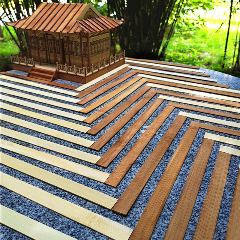 > 手工课之家 > 建筑模型材料diy手工制作扁竹片碳化竹签小房竹棍30cm