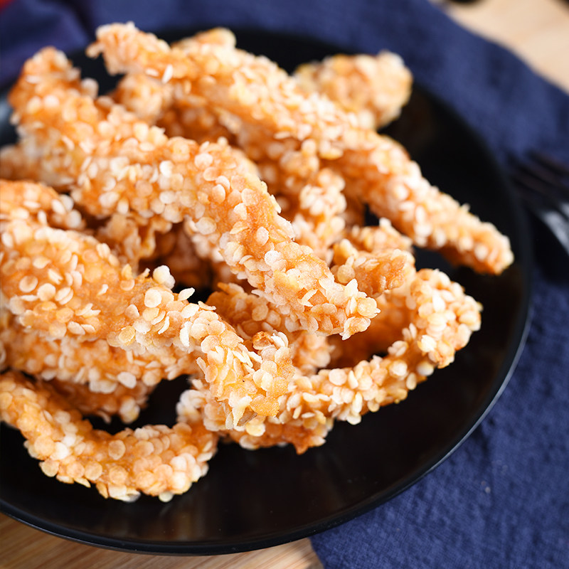 雪花鸡柳950g商用无骨炸鸡麦乐鸡米油炸小吃鸡肉丸