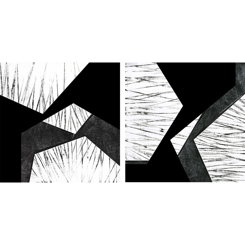 katiya现代简约几何线条艺术壁纸客厅沙发电视背景墙定制壁画