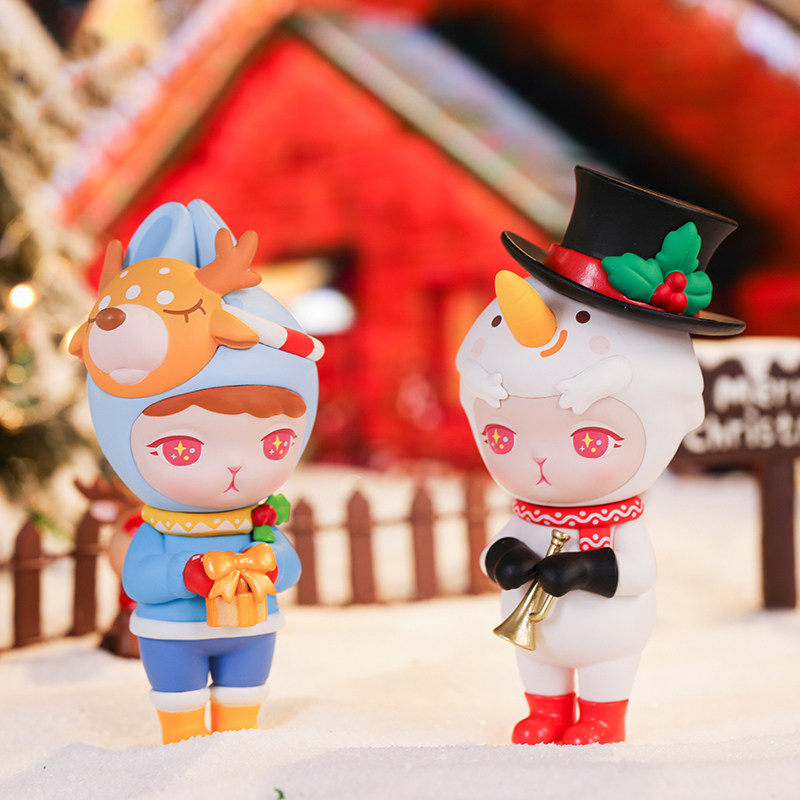 泡泡玛特popmartbunny圣诞兔子盲盒确认潮玩手办摆件潮玩盲盒