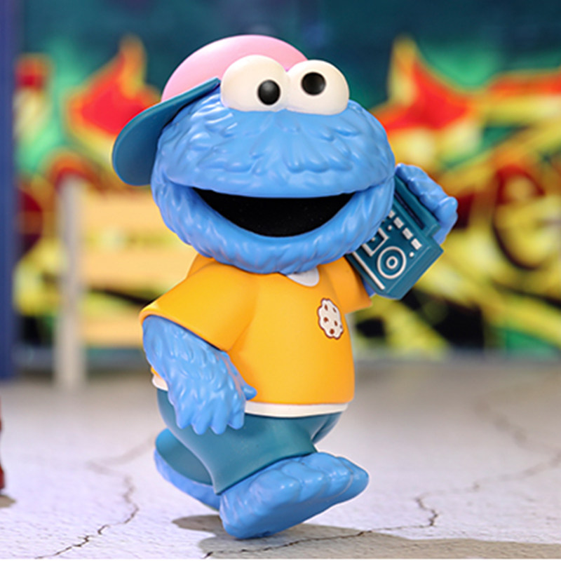 现货泡泡玛特芝麻街街头潮流盲盒确认甜饼收藏手办潮玩盲盒