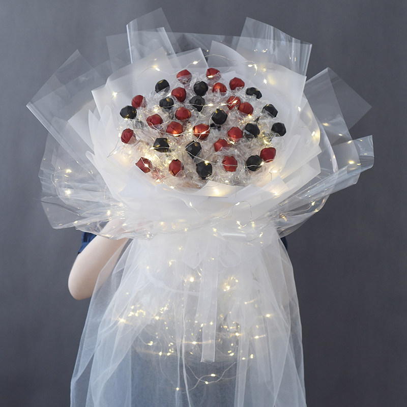 超仙羽毛棒棒糖花束零食创意礼品女友闺蜜同学传统糖果