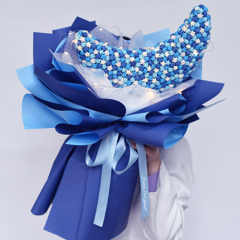 手工小星星花束diy折纸许愿表白生日礼物女友干花