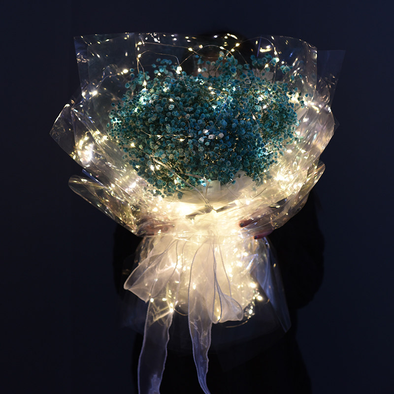 发光满天星干花花束网红爆款生日礼物花送女朋友创意礼品