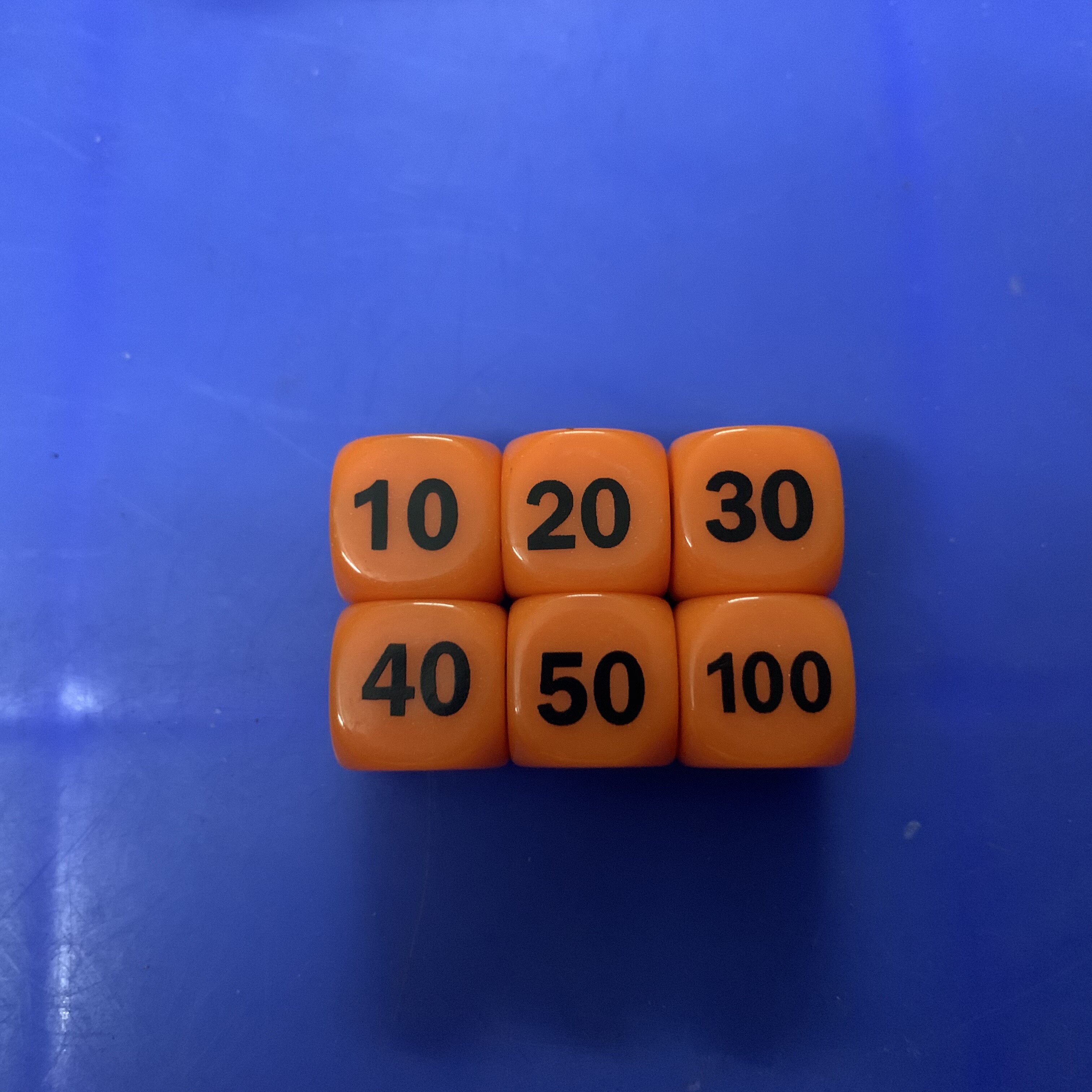 14mm丝印十的倍数骰子10/20/30/40/50/100精灵宝可梦的伤害指示物