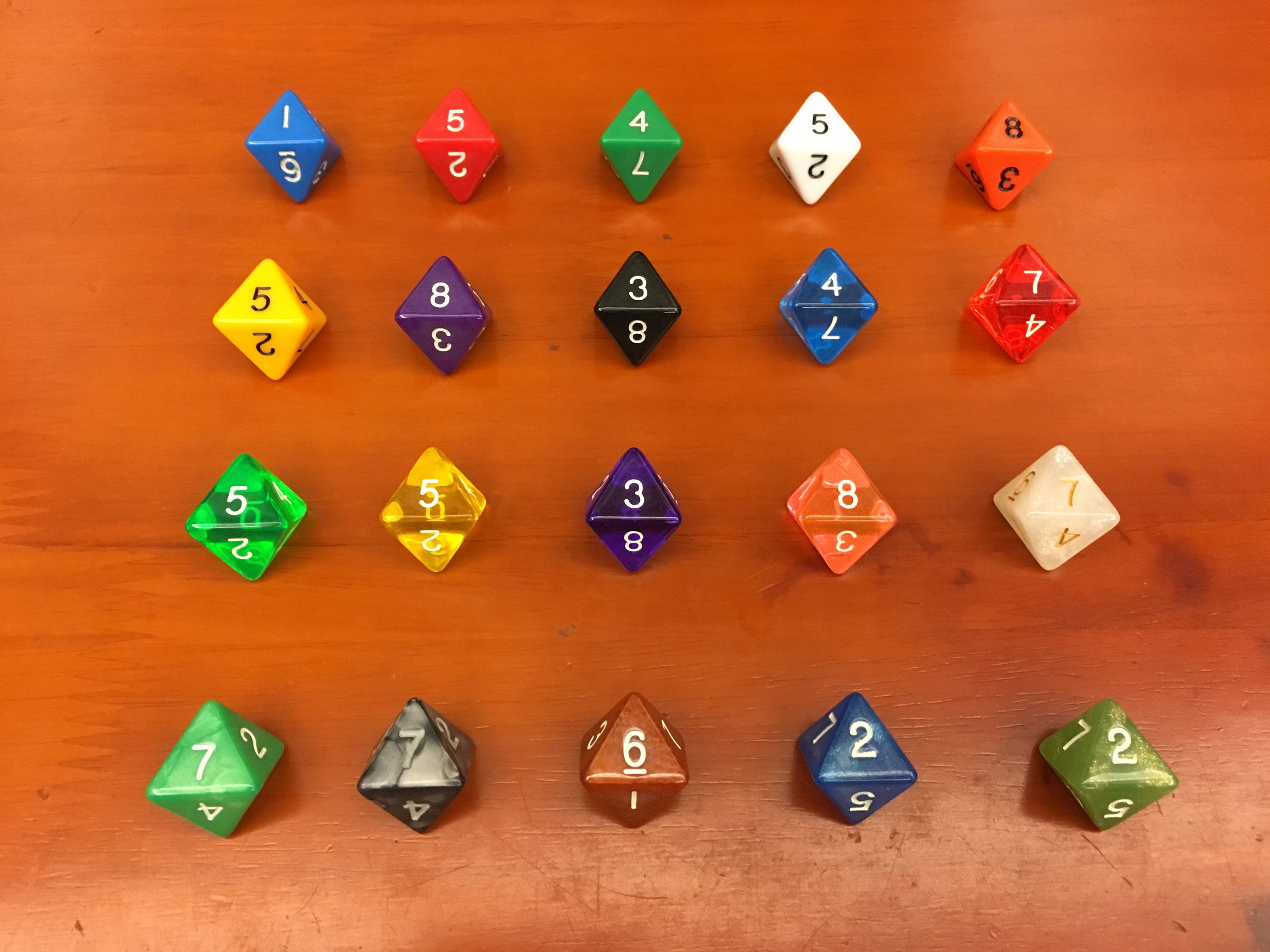 骰子地下trpg智牌万智牌dnd桌游多面彩色八面色子