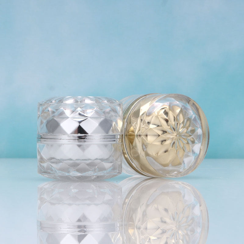 高档高档化化妆品分装金色圆柱形水晶5g10g面霜膏霜喷瓶