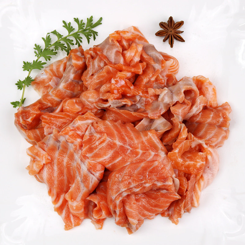 宠物三文鱼碎肉500g冷冻自制猫粮狗粮免费搅碎鱼油丰富