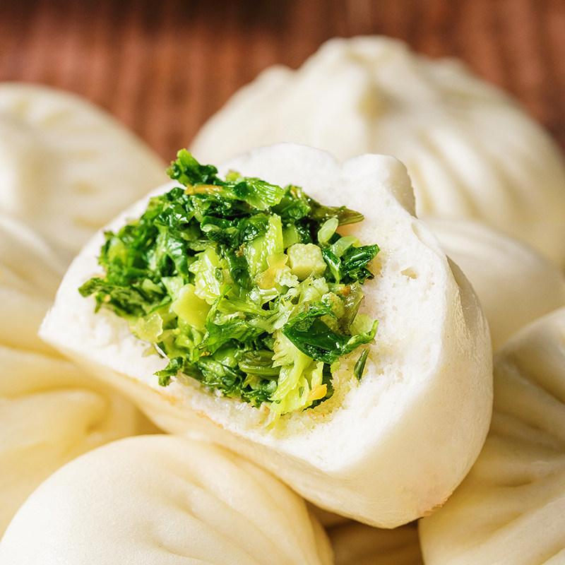 和善园手工三鲜菜包扬州速冻素包子早餐素菜冶春速食菜包袋装商用