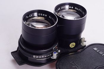 MAMIYA C220 330 Dual Mirror Blue Dot Post Purple Film 135/4.5 ເລນ Portrait ໂຟກັສປານກາງ