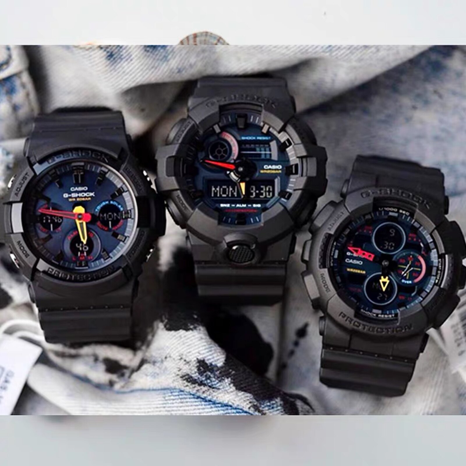 卡西欧g-shock东京街头霓虹灯色彩ga-140bmc-1a/ga-700bmc-1a手表
