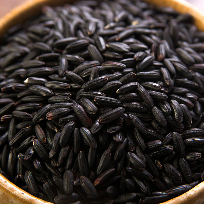 陕西洋县黑米杂粮粥原料非转基因五谷杂粮米农家自产500gx2