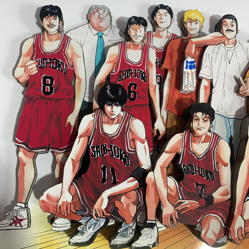 灌篮高手樱木花道流川枫湘北合照全家福手工装饰画客厅油画