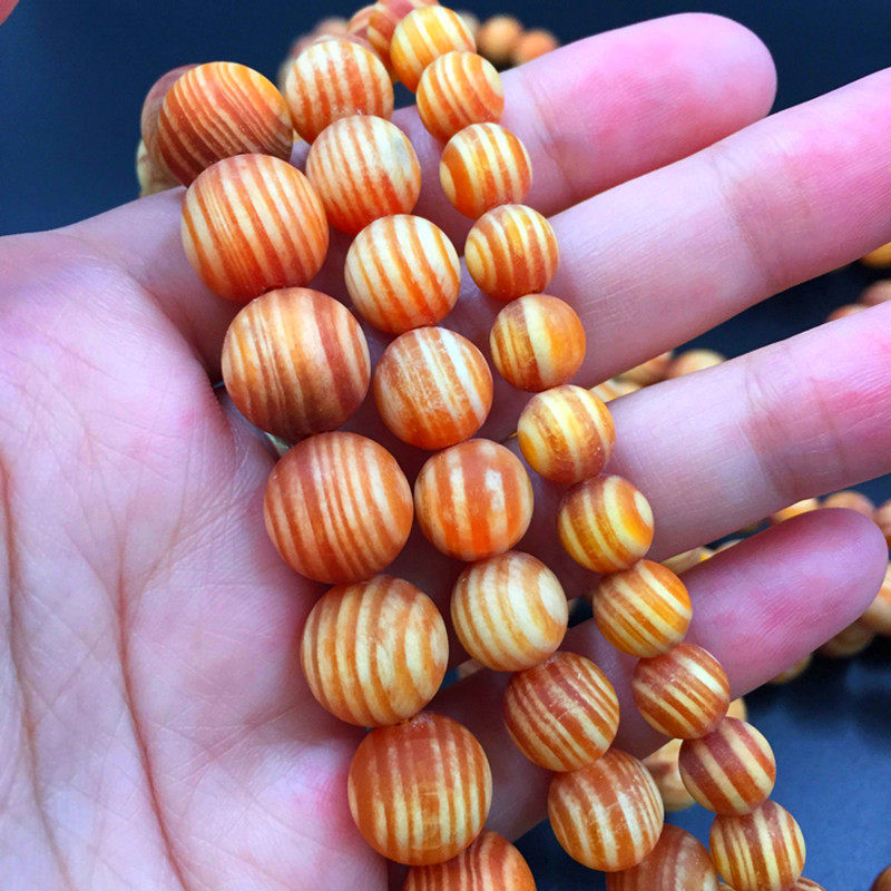 琥珀明子手串男满油全透光紫檀血龙东北红松松香手链