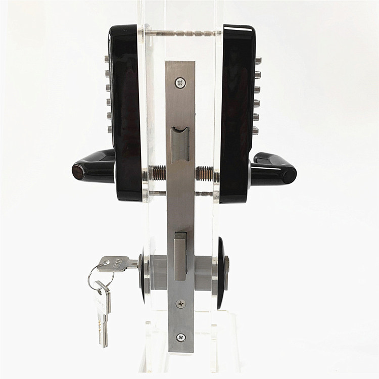 双面密码锁门锁户外花园庭院铁铝栅栏大门窄带机械门锁