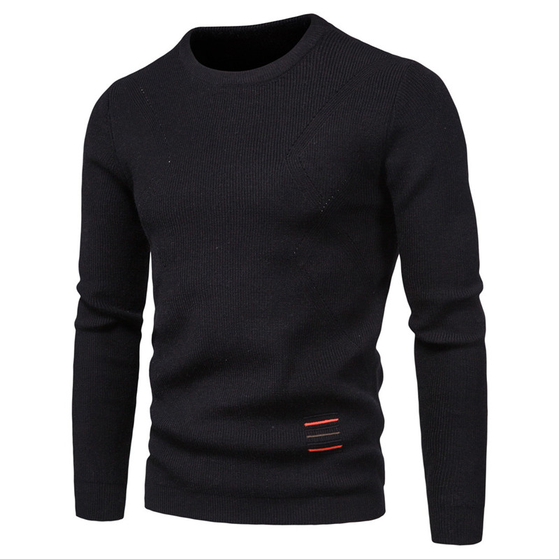 漫威毒液欧美街头秋冬季休闲毛衣男圆领拼色针织衫打底衫线衣外套